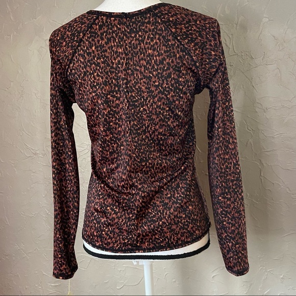 ALL In Motion NWT black/brown animal print long sleeve swim top - Picture 5 of 15